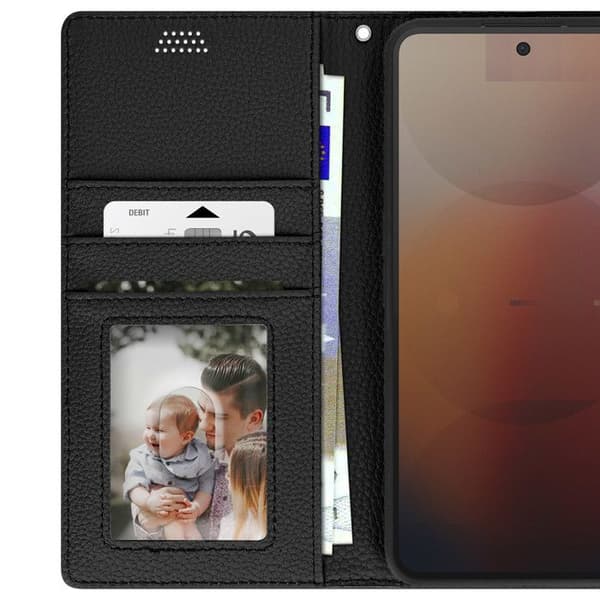 Etui för Nothing Phone 3a Pro Plånbok Magnetflik Svart