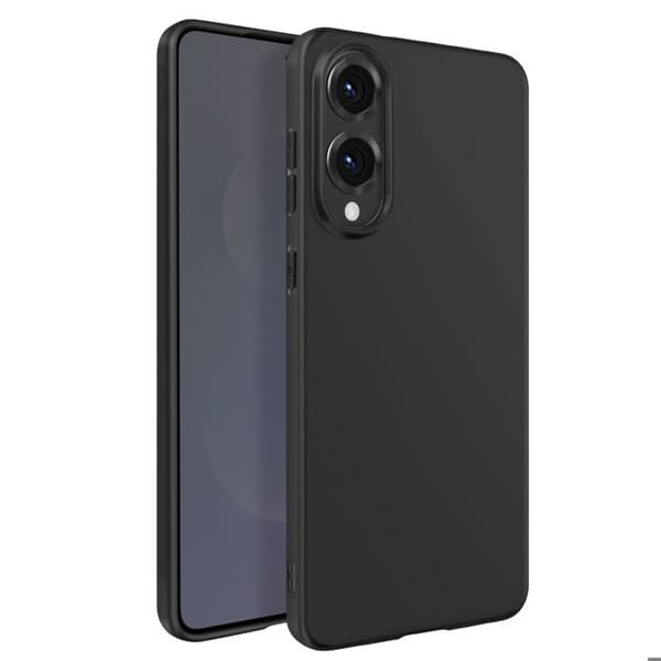 Silicone Fodral för Samsung Galaxy S25 Edge Tunn Lätt Svart