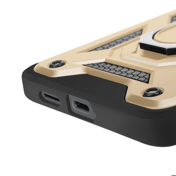 Coque för Samsung S25 Edge Ring Stöd med Kameraskydd Mayaxess Guld