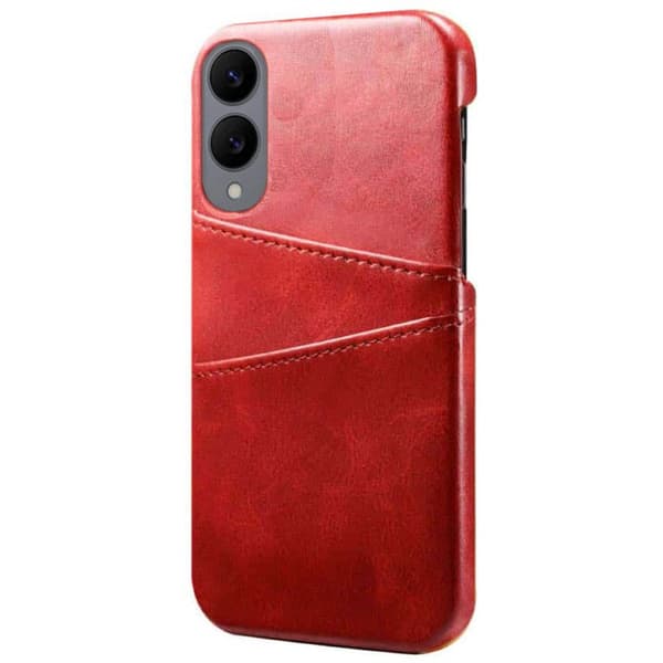 Retro kuori korttipaikoilla Samsung Galaxy S25 Edge - Punainen