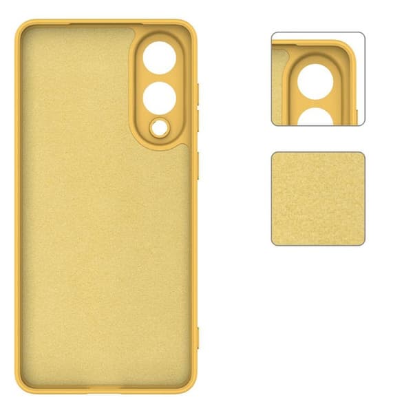 Liquid silikone cover Samsung Galaxy S25 Edge - Gul