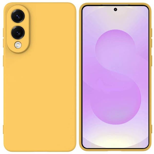 Liquid silikone cover Samsung Galaxy S25 Edge - Gul