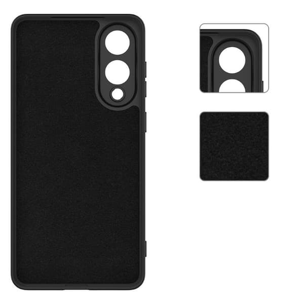 Liquid silikon skal Samsung Galaxy S25 Edge - Svart