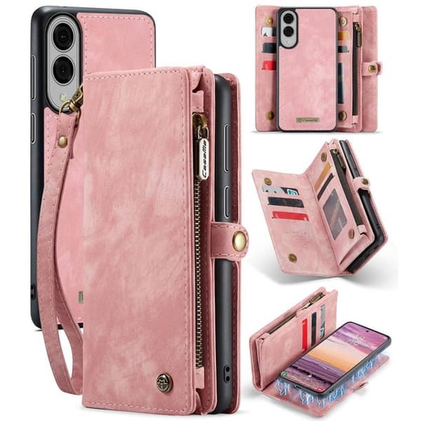 CaseMe puhelimenkotelo 008 8-kortti Samsung Galaxy S25 Edge - Vaaleanpunainen