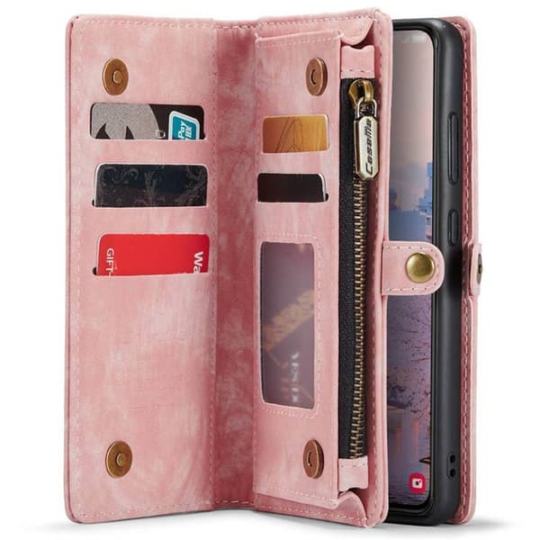 CaseMe puhelimenkotelo 008 8-kortti Samsung Galaxy S25 Edge - Vaaleanpunainen