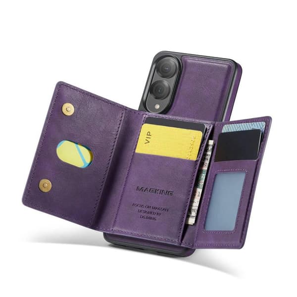 DG-Ming Magking K2 2in1 kotelo Samsung Galaxy S25 Edge - Violetti
