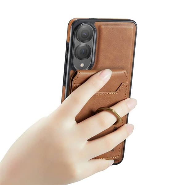 DG-Ming Magking K1 2i1 deksel Samsung Galaxy S25 Edge - Brun