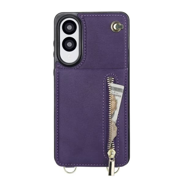 Zipper halskæde cover Samsung Galaxy S25 Edge - Lilla