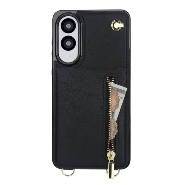 Zipper kaulakorukuori Samsung Galaxy S25 Edge - Musta