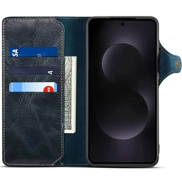 Denior mobilcover læder Samsung Galaxy S25 Edge - Blå