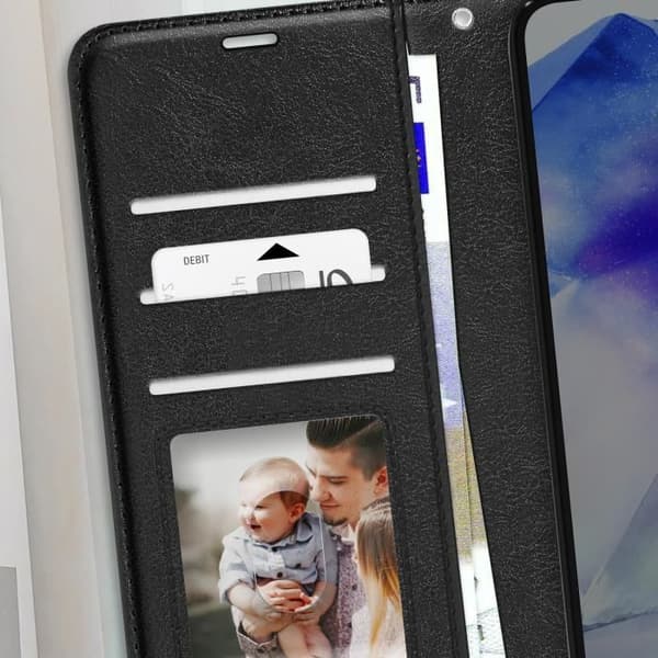 Etui för Samsung Galaxy A56 Plånbok med Rem Mayaxess Svart