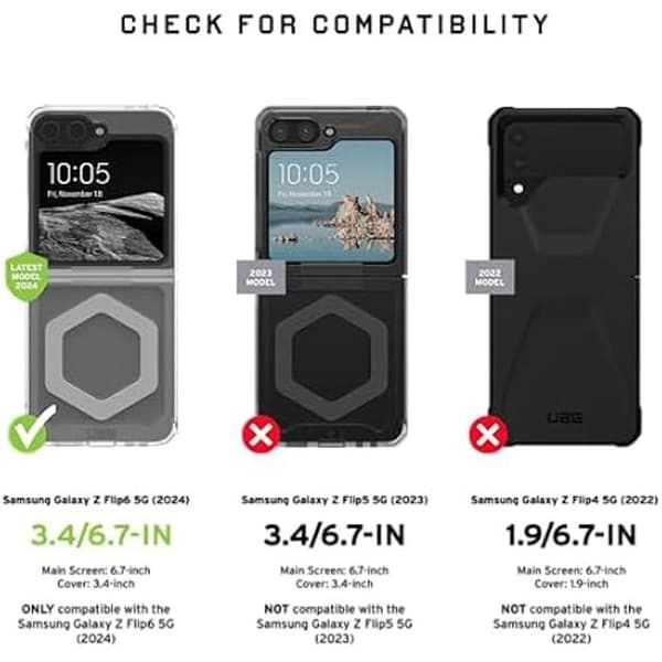 Skal - URBAN ARMOR GEAR - Plyo Pro - Kompatibel Samsung Galaxy Z Flip6 - Stötskydd - Trådlös laddning