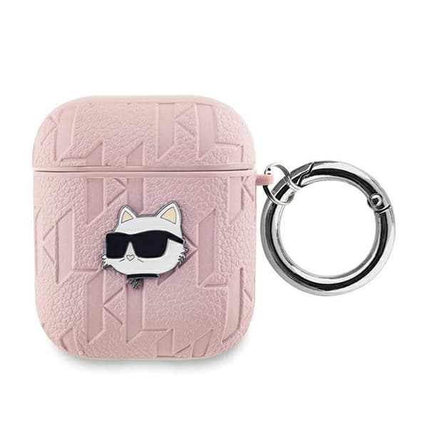 Karl Lagerfeld Monogram Choupette Head - AirPods 1/2 gen Case (pink)