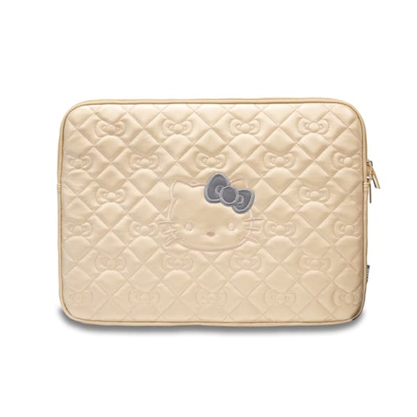 Hello Kitty Zip PU Quilted Bows Sleeve - Notebook case 13" / 14" (gold)