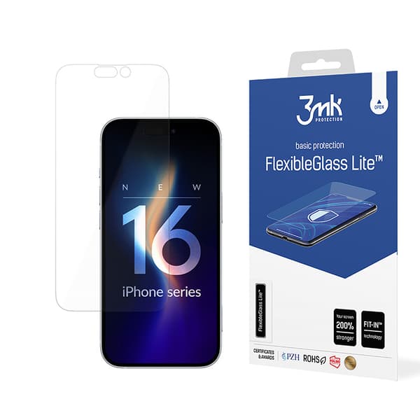 3mkFlexibleGlassLite-HybridGlassforiPhone16Plus
