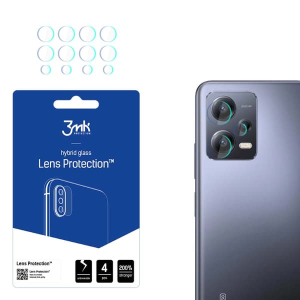 3mkLinssinsuojaus-KameranlinssinlasiXiaomiRedmiNote12Prolle/RedmiNote12Pro+:lle(4sarjaa)