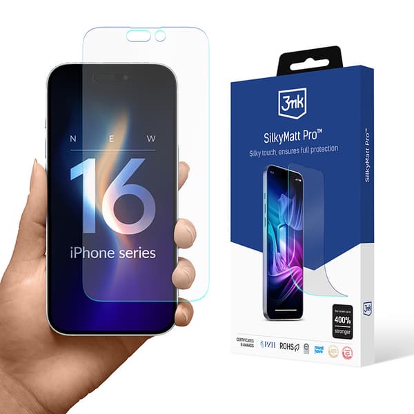 3mk Silky Matt Pro - Matte Protective Film for iPhone 16
