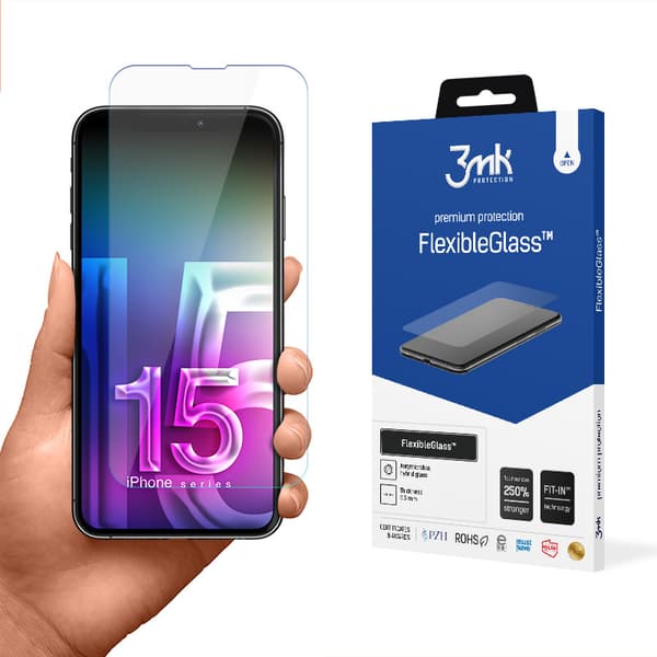 3mk FlexibleGlass - Hybrid Glas til iPhone 15 Pro