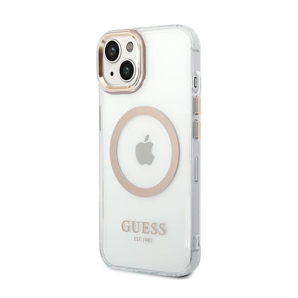 Guess Metal Outline MagSafe - Cover til iPhone 14 (Klar)