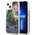 Miniatyrbillede 1 af 2: Guess Liquid Glitter Flower – Cover for iPhone 13 mini (Blue)