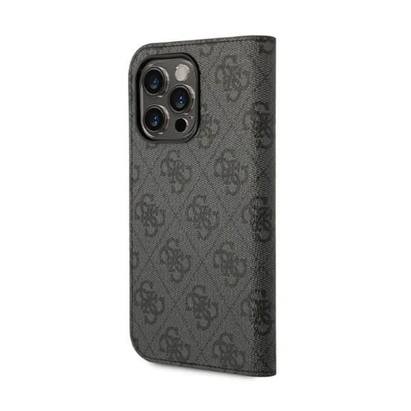Guess4GMetalCameraOutlineBooktype-kotelo-iPhone14ProMax-kotelo(musta)