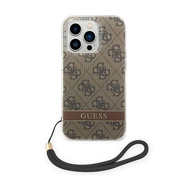 Guess4G-tulostusjohto-koteloiPhone14Prolle(ruskea)