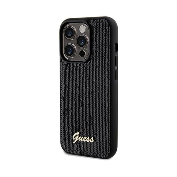 GuessSequinScriptMetal-iPhone14ProMax-kotelo(musta)