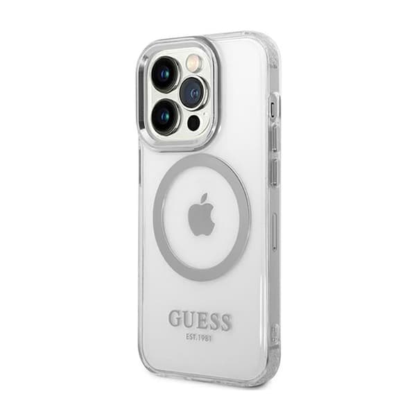 GuessMetalOutlineMagSafe-CovertiliPhone14Pro(Klar)
