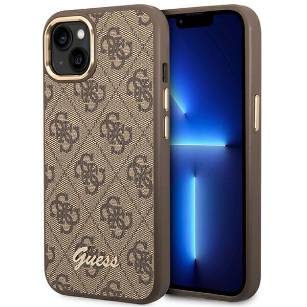 Guess4GMetalCameraOutlineCover-CovertiliPhone14Plus(brun)