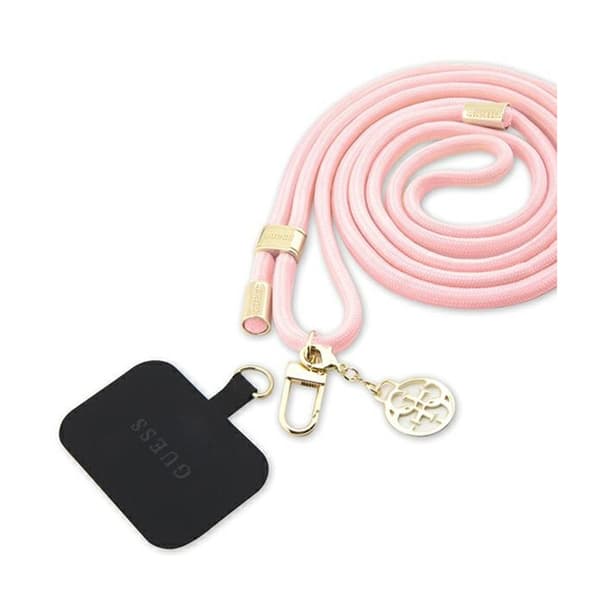 Guess CBDY Cord Nylon 4G Metal Charm - Universal telefonstrop (pink)