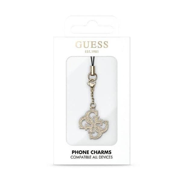 Guess Phone Strap 4G Glitter Charm - Telefonvedhæng