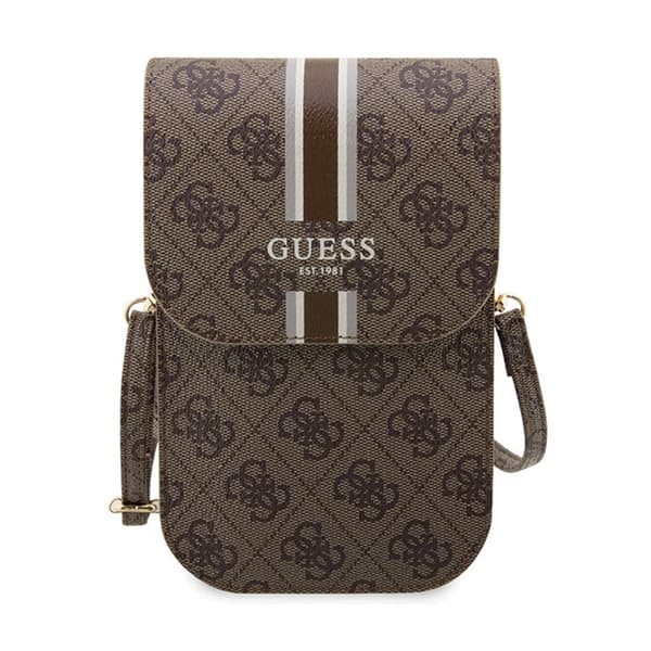 Guess 4G Stripes - Crossbody telefonväska (brun)