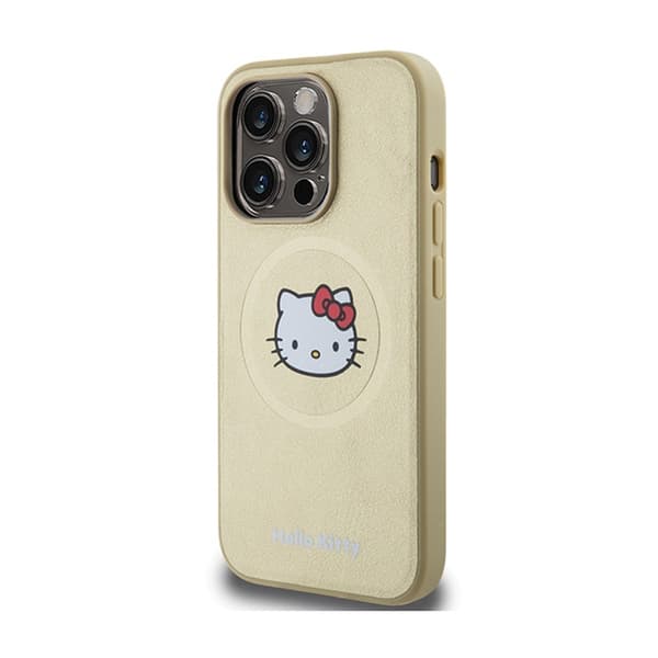 HelloKittyLæderKittyHeadMagSafe-CoveriPhone13ProMax(Guld)
