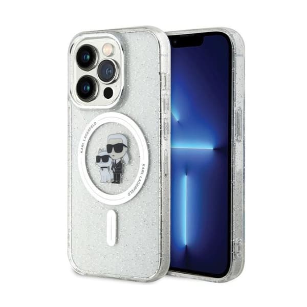 KarlLagerfeldKarl&ChoupetteGlitterMagSafe-iPhone14ProFodral(Transparent)
