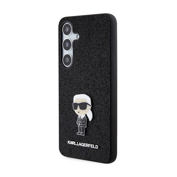 Karl Lagerfeld Fixed Glitter Ikonik Logo Metal Pin - Samsung Galaxy S24+ etui (sort)