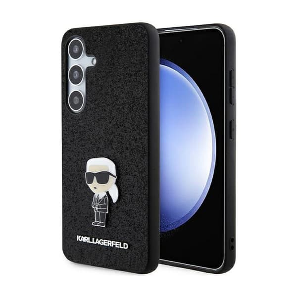 Karl Lagerfeld Fixed Glitter Ikonik Logo Metal Pin - Samsung Galaxy S24+ etui (sort)