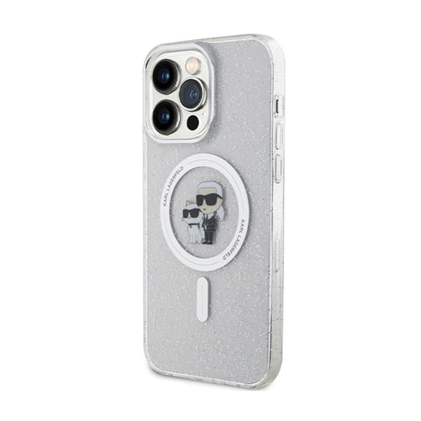 Karl Lagerfeld Karl & Choupette Glitter MagSafe - iPhone 14 Pro Max etui (gennemsigtig)