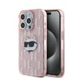 Miniatyrbillede 1 af 2: KarlLagerfeldIMLChoupetteHead&Monogram-iPhone15ProCase(pink)