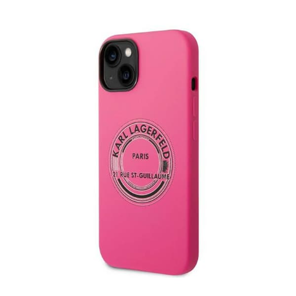 KarlLagerfeldSilikoneRSG-EtuitiliPhone14Plus(Pink)