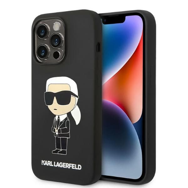 KarlLagerfeldSiliconeNFTIkonikMagSafe-koteloiPhone14ProMaxille(musta)