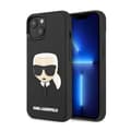 Miniatyrbillede 1 af 2: KarlLagerfeld3DgummiKarlshoved-etuitiliPhone14Plus(sort)