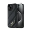 Miniatyrbillede 1 af 2: Karl Lagerfeld Diagonal Quilted Script - Case for iPhone 13 (Black)
