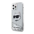 Miniatyrbild 2 av 2: Karl Lagerfeld Liquid Glitter NFT Choupette Head - Case for iPhone 12 / iPhone 12 Pro (Silver)