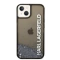 Miniatyrbillede 2 af 2: Karl Lagerfeld Liquid Glitter Translucent Elongated Logo Case - Case for iPhone 14 Plus (Black)