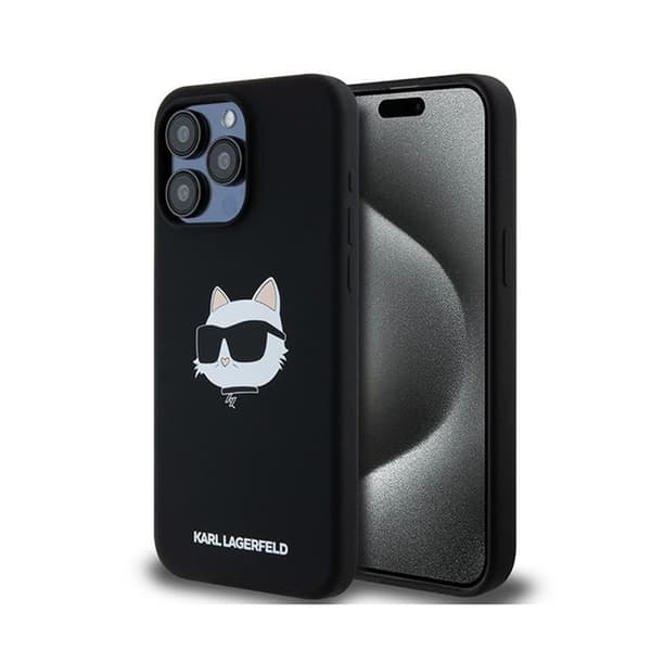 KarlLagerfeldSiliconeChoupetteHeadMagSafe-iPhone15ProMaxCase(black)