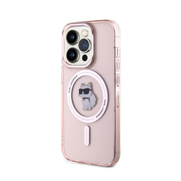 KarlLagerfeldIMLChoupetteMagSafe-FodralföriPhone15ProMax(rosa)