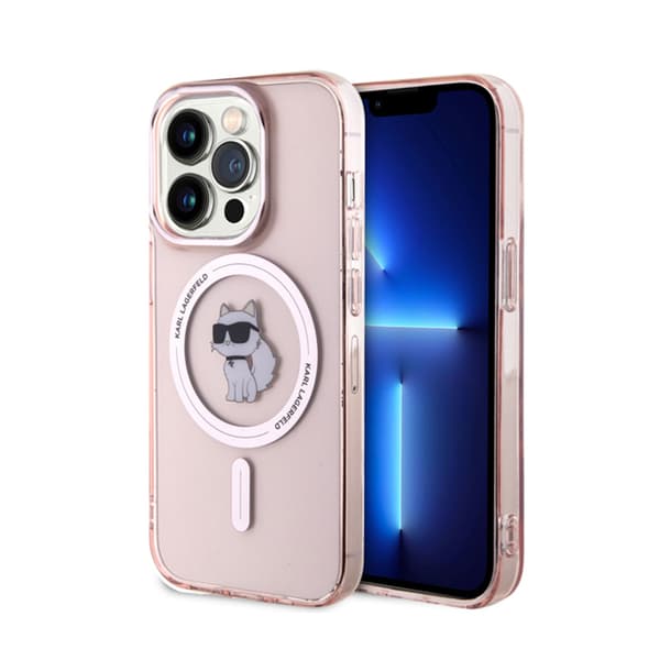 KarlLagerfeldIMLChoupetteMagSafe-FodralföriPhone15ProMax(rosa)