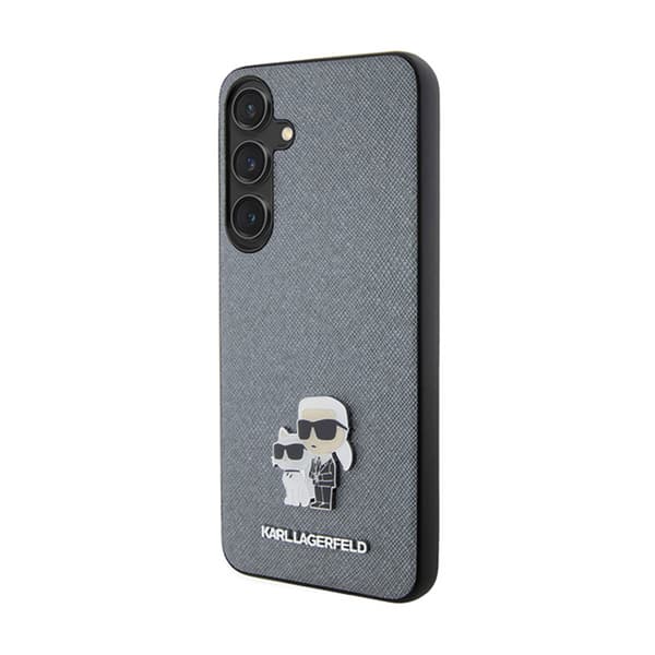 KarlLagerfeldSaffianoKarl&ChoupetteMetalPin-SamsungGalaxyS24+-kotelo(harmaa)