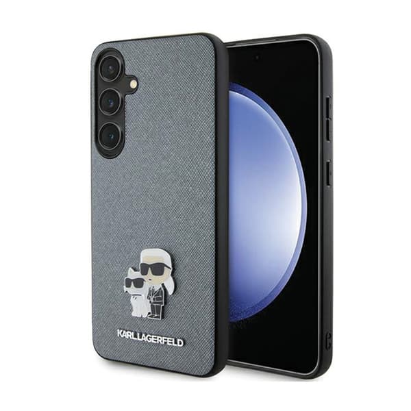 KarlLagerfeldSaffianoKarl&ChoupetteMetalPin-SamsungGalaxyS24+-kotelo(harmaa)