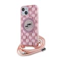 Miniatyrbild 1 av 2: Karl Lagerfeld IML Crossbody Monogram Karl & Choupette Head MagSafe - Case for iPhone 15 / 14 / 13 (Pink)